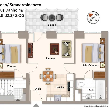 Appartamento Strandresidenzen Strandresidenzen Haus Daenholm 2 3